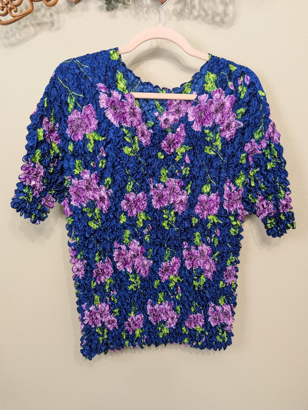 Y2K Popcorn Bubble Crinkle Shirt